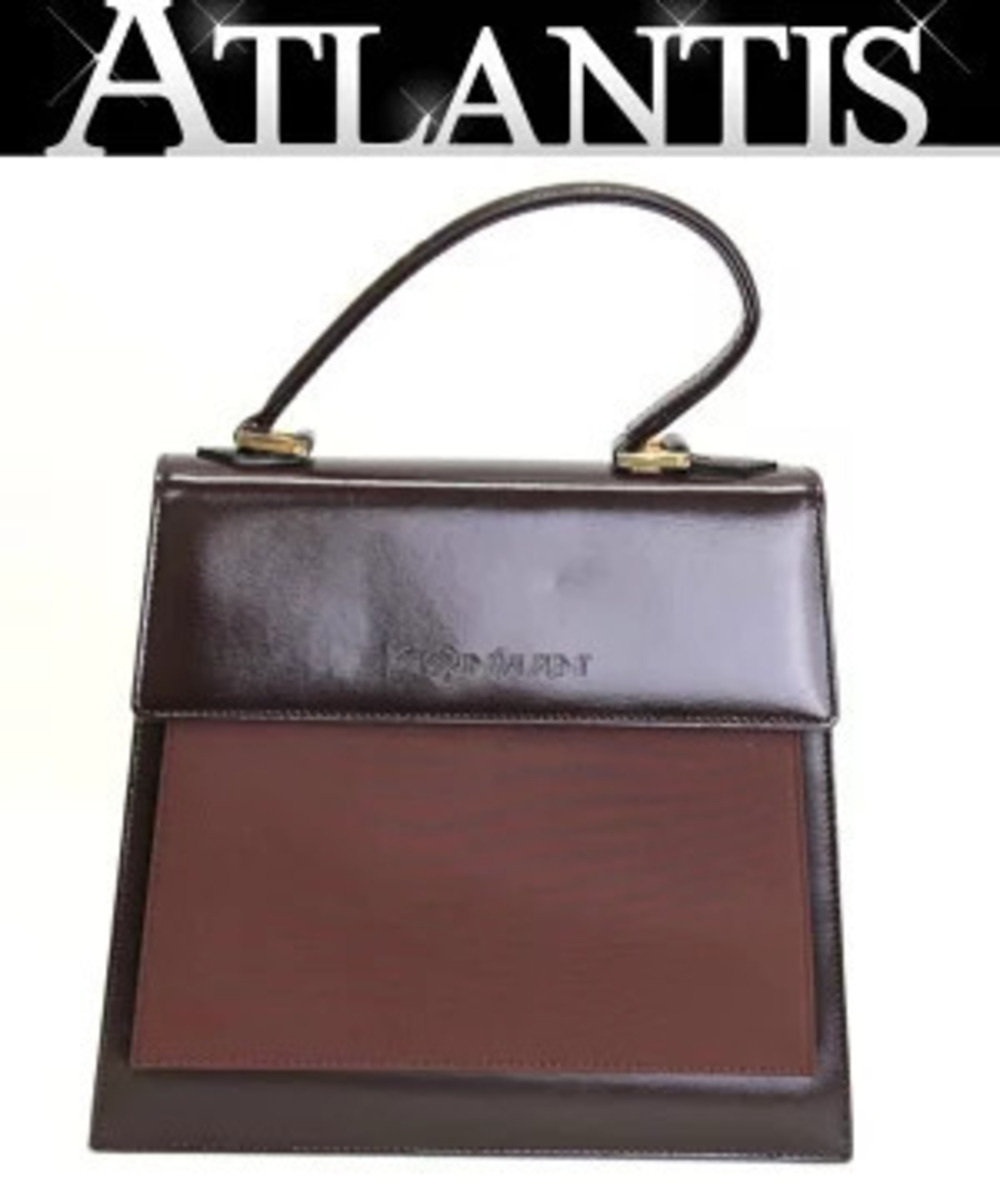Saint Laurent Yves Leather Handbag Brown